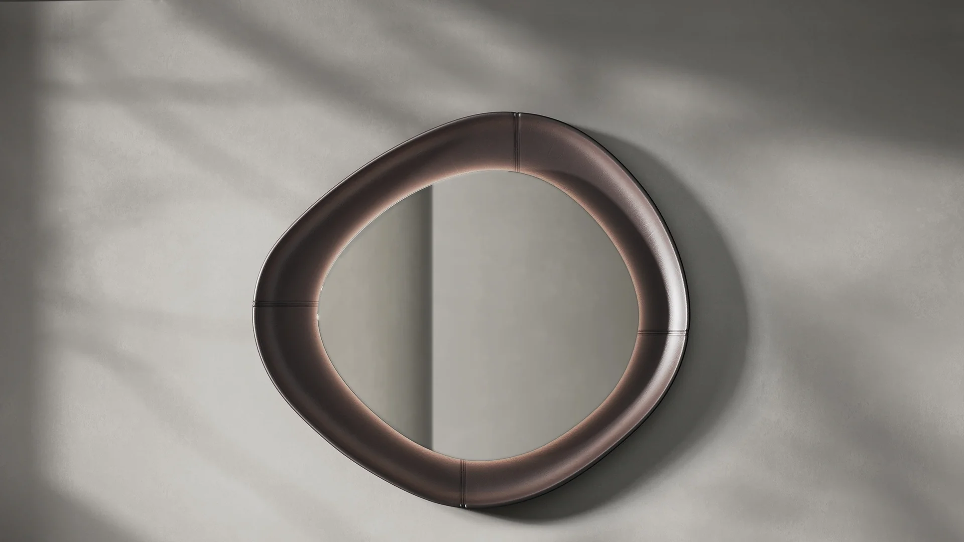 Зеркало настенное Lumen Aura, Onyx Black