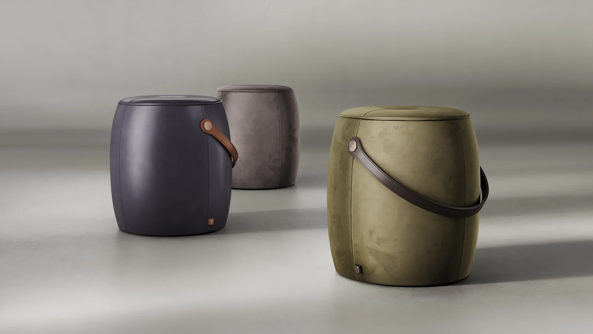 Пуф Jellybean Saddle, Florentine Green Light